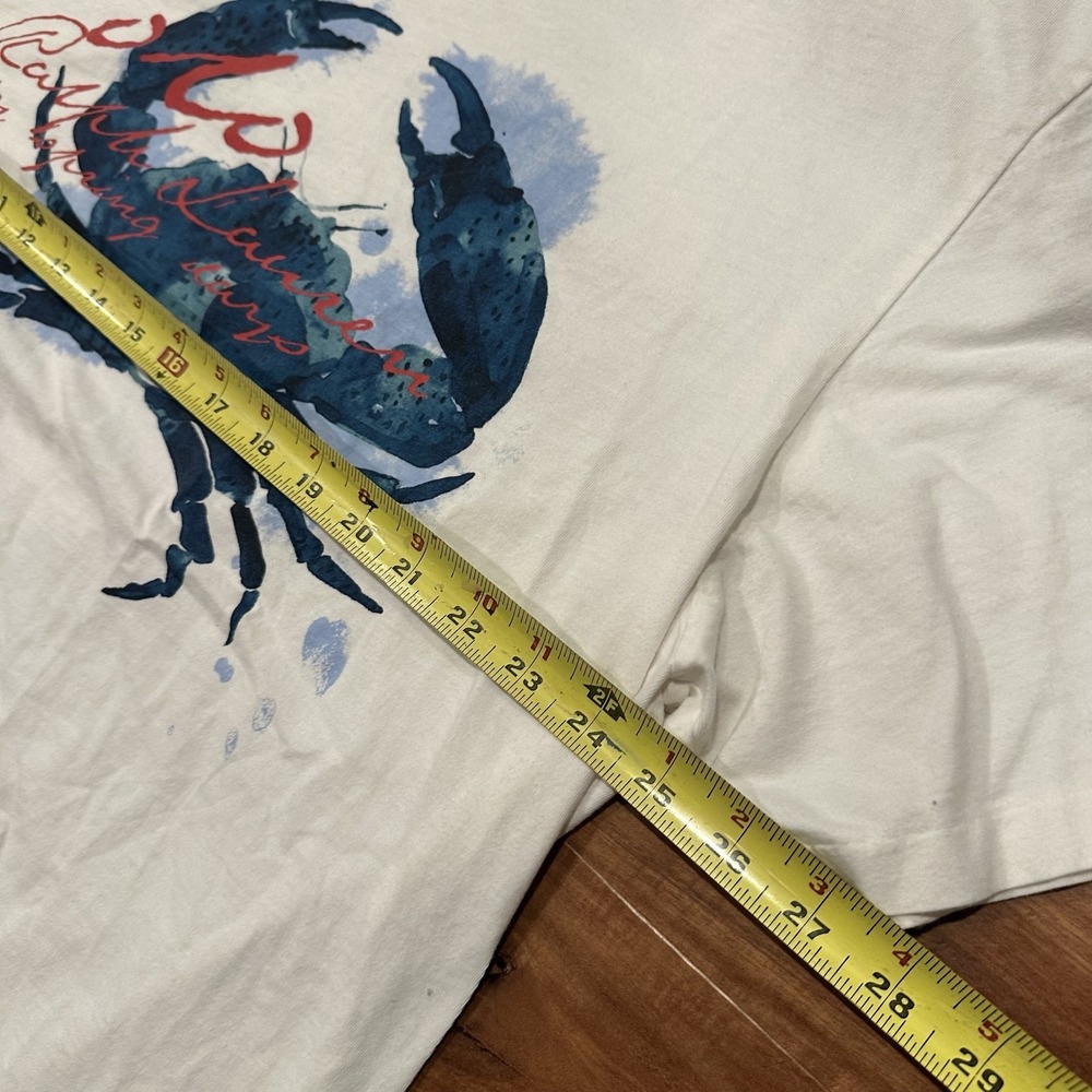 Polo Ralph Lauren Shirt Mens XL White Crab Graphic Tee Beach Ocean Nautical - Picture 4 of 6